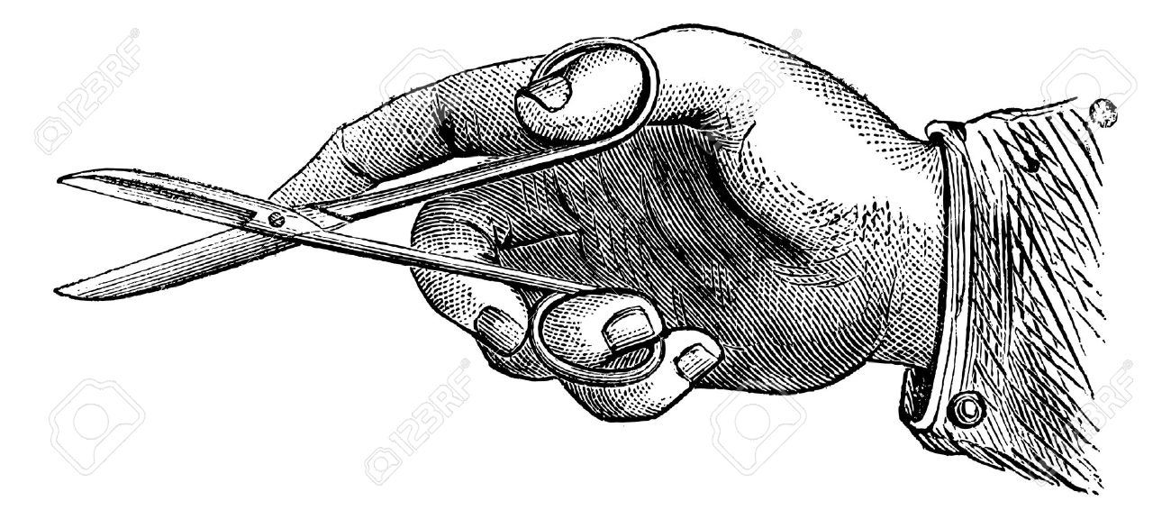 13766957-How-to-hold-the-scissors-to-make-an-incision-vintage-engraved-illustration-Magasin-Pittoresque-1875--Stock-Vector
